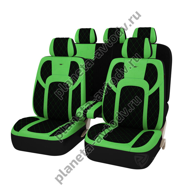 Green car outlet seat covers